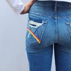 Mother Denim Stunner Rainbow Pocket jeans 28